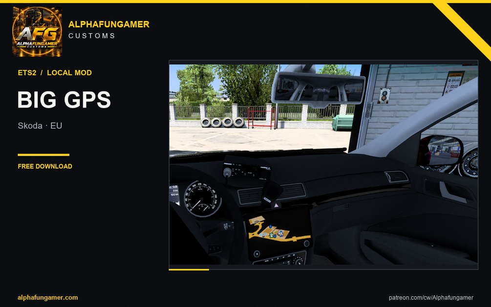 [Skoda] Local Mod - Big GPS /EU – Alphafungamer Customs