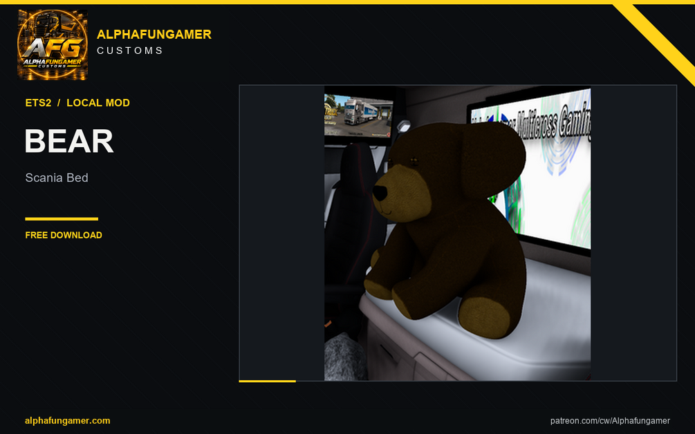 Local Mod Bear for Scania Bed – Alphafungamer Customs