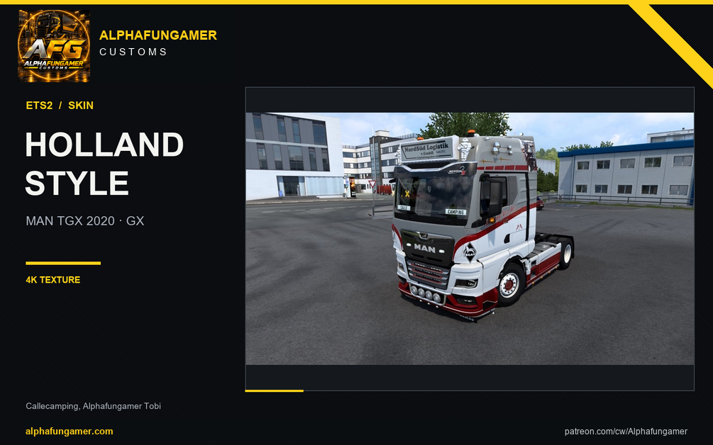 MAN TGX 2020 Holland Style Skin 4k – Alphafungamer Customs
