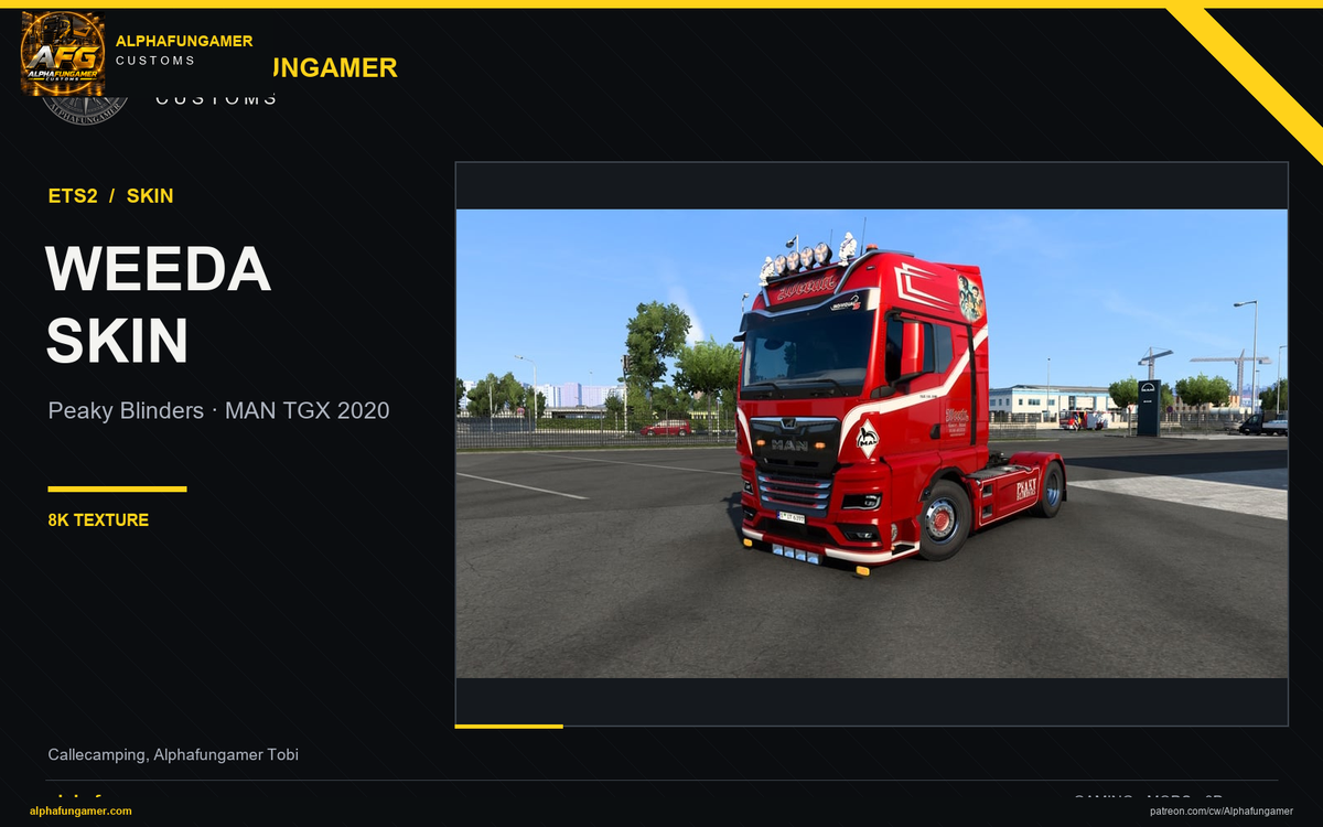 MAN TGX 2020 Weeda Skin in 8k – Alphafungamer Customs
