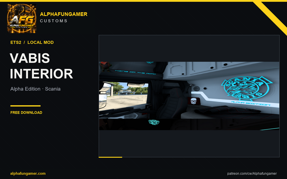 Local Mod Alpha Edition Vabis Interior for Scania – Alphafungamer Customs